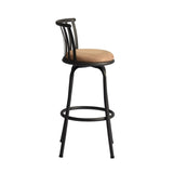 Metal Frame 29'' Swivel Counter Height Bar Stools Set of 2 Metal Frame for Living Room, Kitchen Bar Counter, Brown