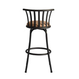 Metal Frame 29'' Swivel Counter Height Bar Stools Set of 2 Metal Frame for Living Room, Kitchen Bar Counter, Brown
