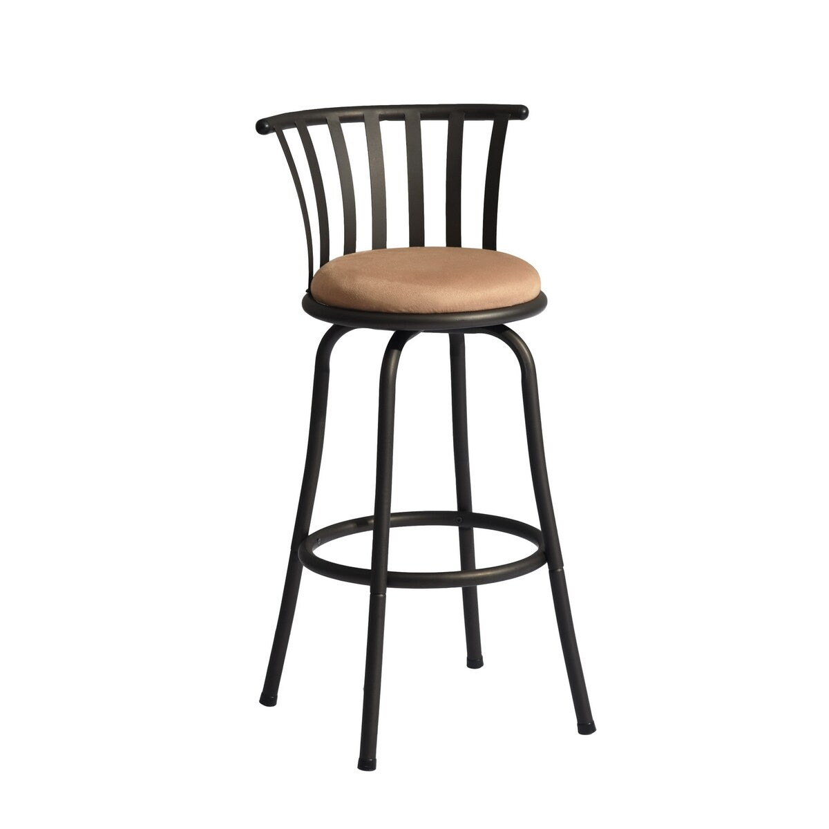 Metal Frame 29'' Swivel Counter Height Bar Stools Set of 2 Metal Frame for Living Room, Kitchen Bar Counter, Brown