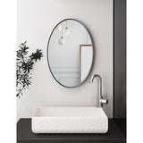 Metal Frame Oval Wall Mirror for Bathroom
