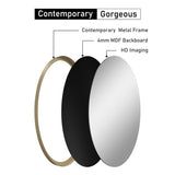 Metal Frame Oval Wall Mirror for Bathroom