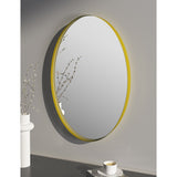 Metal Frame Oval Wall Mirror for Bathroom