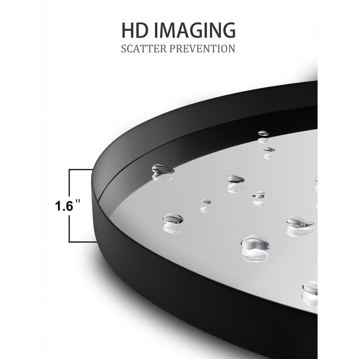 Metal Frame Oval Wall Mirror for Bathroom