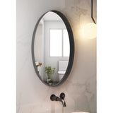 Metal Frame Oval Wall Mirror for Bathroom