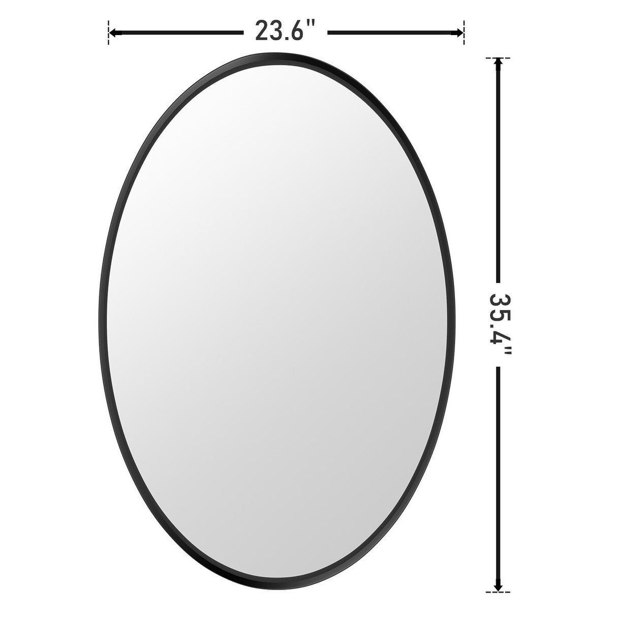 Metal Frame Oval Wall Mirror for Bathroom