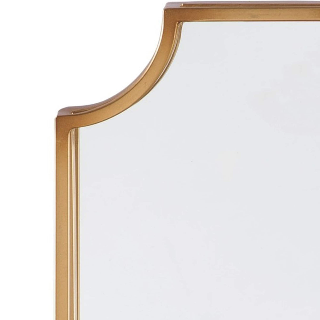Metal Frame Wall Sconce with Cut Corner Design, Gold