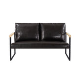 Faux Leather Upholstered Loveseat - 31.10 x 49.60 x 32.30