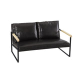 Faux Leather Upholstered Loveseat - 31.10 x 49.60 x 32.30