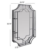 Metal Framed Wall Mirror - 23.8"L x 2.8"W x 35.9"H