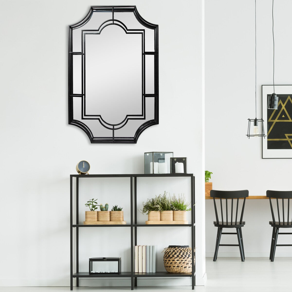 Metal Framed Wall Mirror - 23.8"L x 2.8"W x 35.9"H