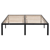 Metal Full Size Platform Bed Frame with Wood Slats and Heavy Duty