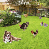 Metal Garden Fence 5 Panels Decor Dog Playpen Fences Animal Barrier