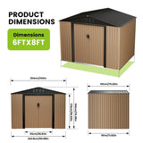 Metal Garden Shed, Outdoor Storage Shed,Lockable Metal Storage Shed for Garden,Patio,Backyard