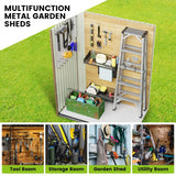 Metal Garden Shed, Outdoor Storage Shed,Lockable Metal Storage Shed for Garden,Patio,Backyard