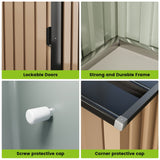 Metal Garden Shed, Outdoor Storage Shed,Lockable Metal Storage Shed for Garden,Patio,Backyard