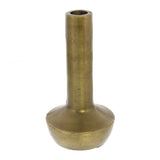 Metal Genie Vase with Cylindrical Neck, Large, Brass