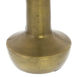 Metal Genie Vase with Cylindrical Neck, Large, Brass