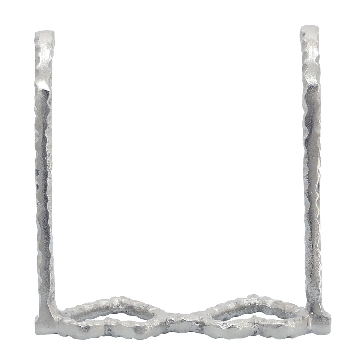 Metal Heart Shaped Glasses, Silver 3"H - 8.0" x 7.5" x 3.0"