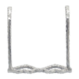 Metal Heart Shaped Glasses, Silver 3"H - 8.0" x 7.5" x 3.0"
