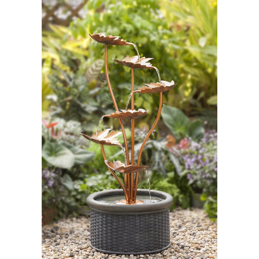 Metal Leaves Water Fountain