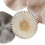 Distressed Brown and Gold Metal Wall Art