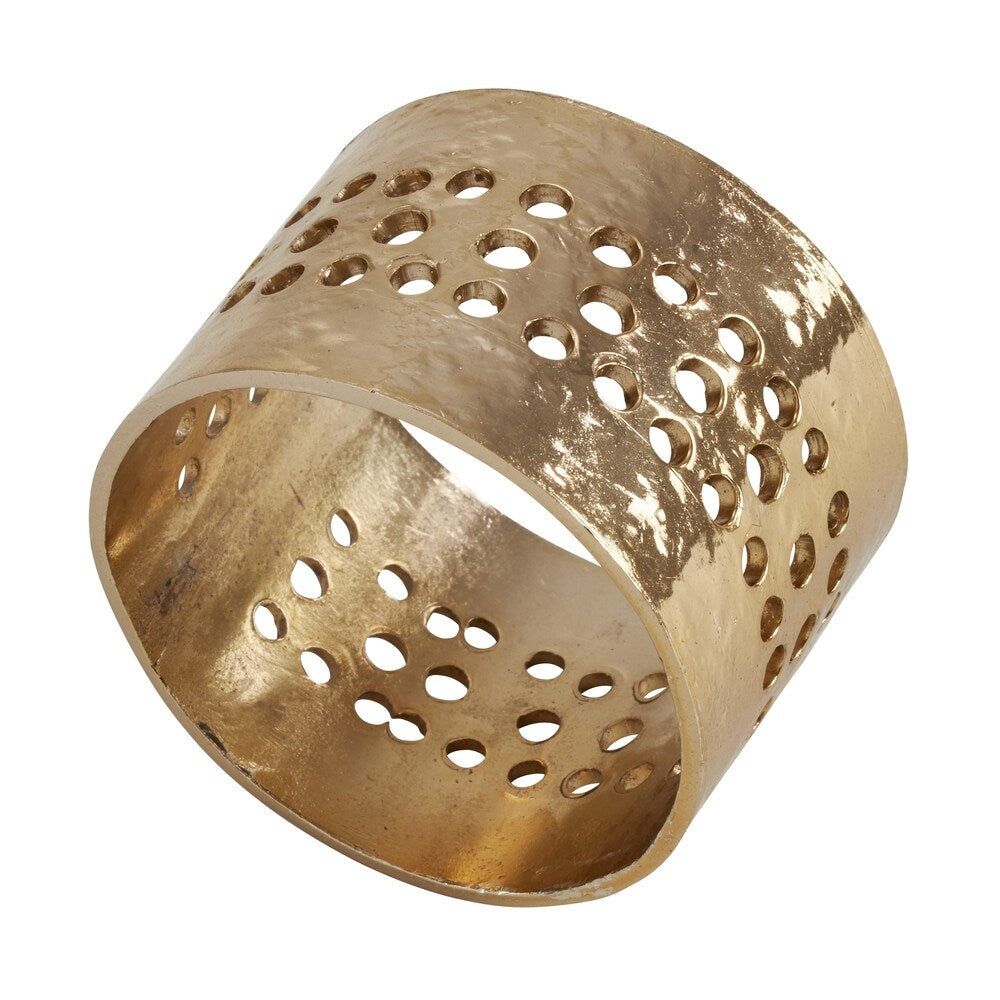 Metal Napkin Rings With Hole Punched Design (Set of 4)