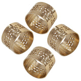 Metal Napkin Rings With Hole Punched Design (Set of 4)