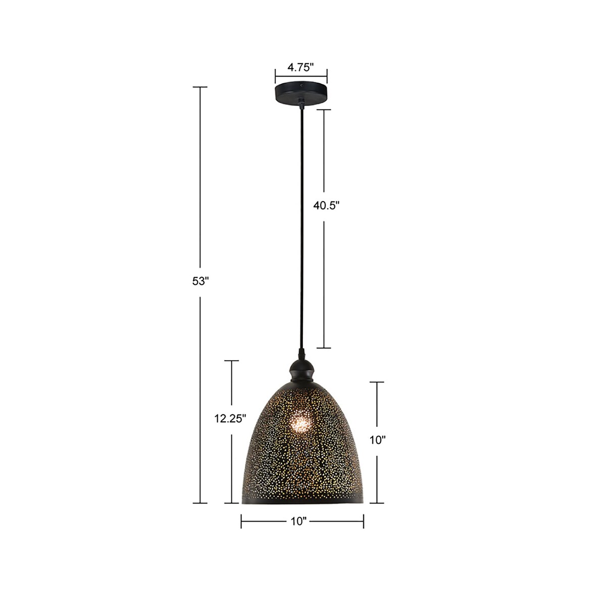 Metal Perforated Pendant Light