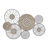 Metal Plate Handmade Home Wall Decor with Intricate Pattern - Black - Roche River Decor