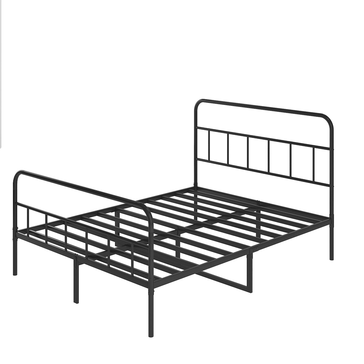 Metal Platform Bed Frame With Headboard, Sturdy Metal Frame, No Box Spring Needed(Queen)