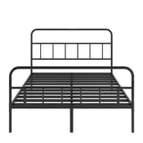 Metal Platform Bed Frame With Headboard, Sturdy Metal Frame, No Box Spring Needed(Queen)
