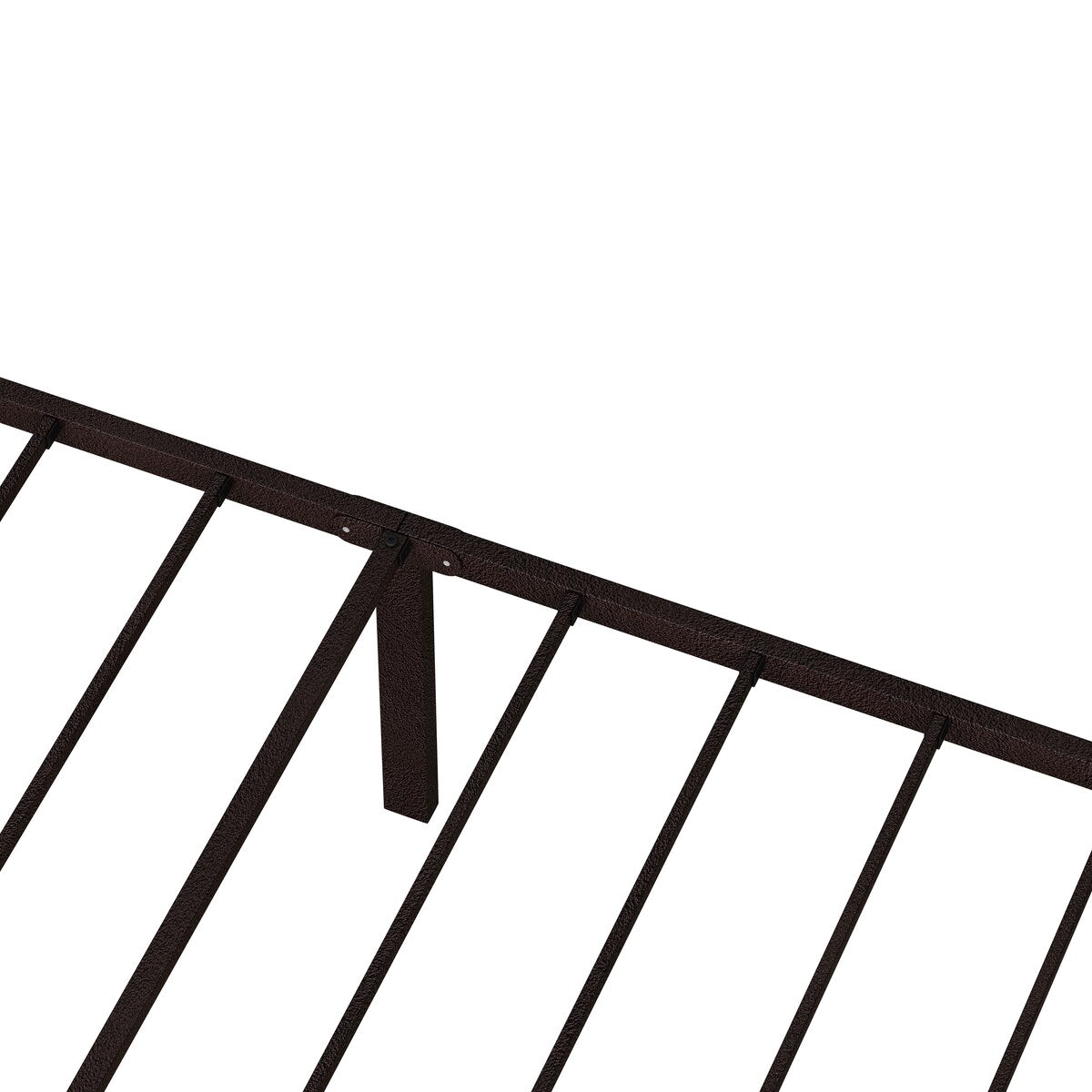 Metal Platform Bed Frame with Wrought Iron-Art Headboard