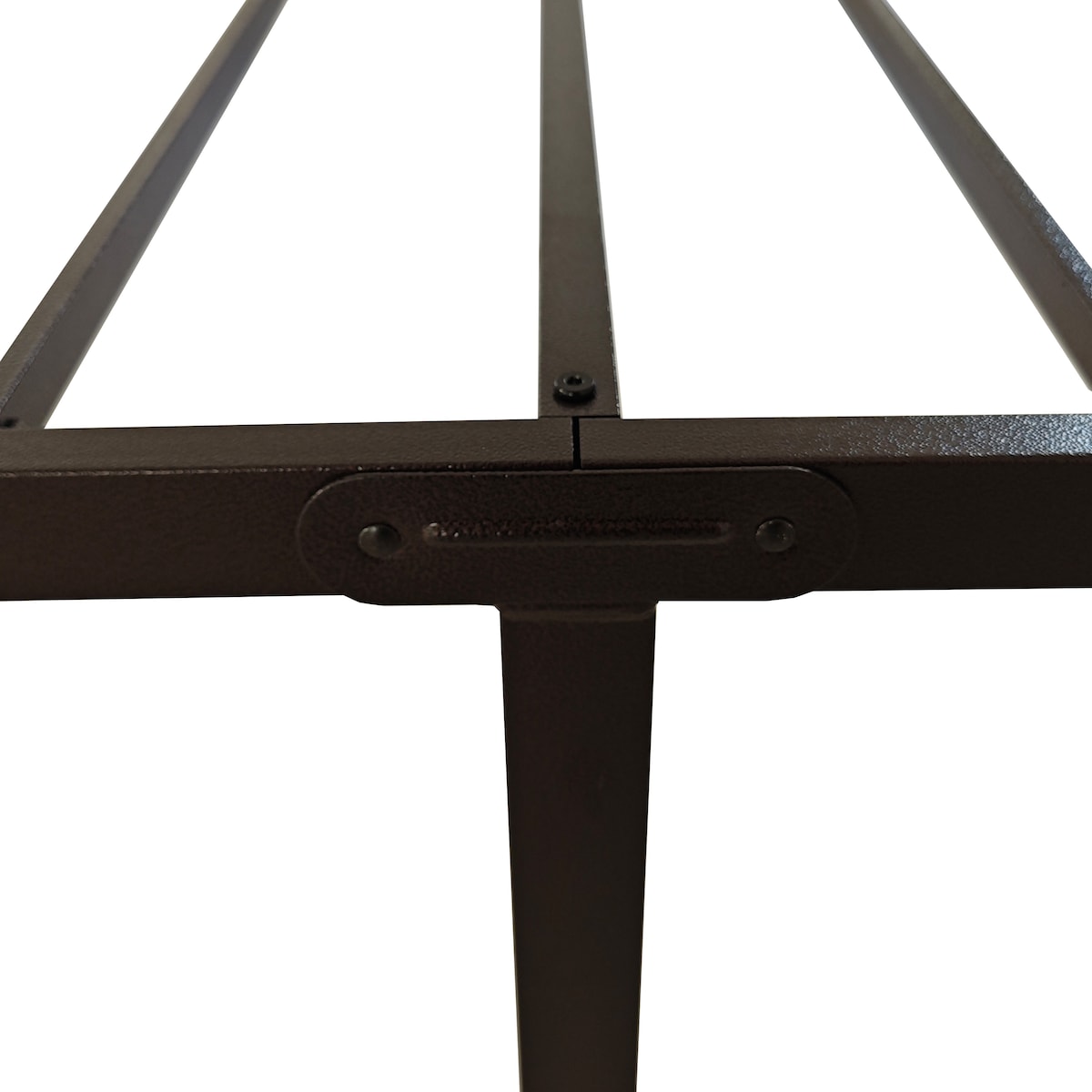 Metal Platform Bed Frame with Wrought Iron-Art Headboard