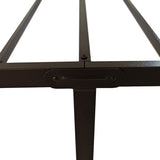 Metal Platform Bed Frame with Wrought Iron-Art Headboard
