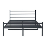 Metal Platform Bed Frame, Iron-Art Headboard Footboard Hardened Steel Slats Under Bed Storage Noise-Free No Box Spring Needed