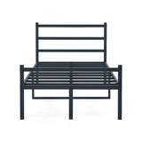 Metal Platform Bed Frame, Iron-Art Headboard Footboard Hardened Steel Slats Under Bed Storage Noise-Free No Box Spring Needed