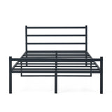 Metal Platform Bed Frame, Iron-Art Headboard Footboard Hardened Steel Slats Under Bed Storage Noise-Free No Box Spring Needed