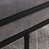 Metal Platform Bed Frame, Iron-Art Headboard Footboard Hardened Steel Slats Under Bed Storage Noise-Free No Box Spring Needed