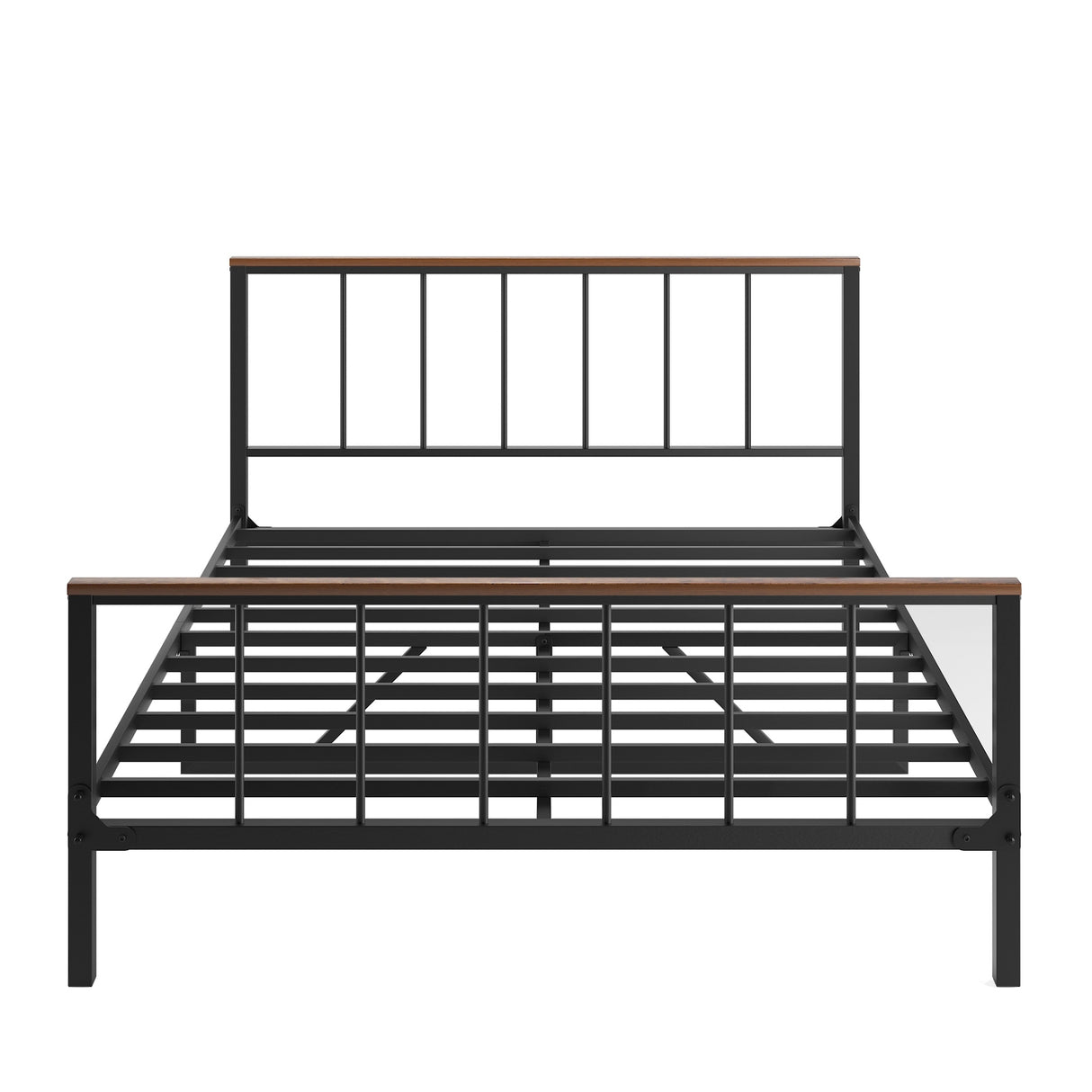 Metal Platform Bed frame with Headboard and Footboard,Sturdy Metal Frame