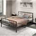 Metal Platform Bed frame with Headboard and Footboard,Sturdy Metal Frame