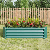 Metal Raised Garden Bed Outdoor Rectangle Planter Box for Gardening