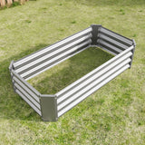 Metal Raised Garden Bed Outdoor Rectangle Planter Box for Gardening