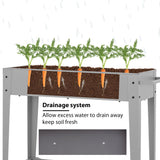 MAISON ARTS Metal Raised Planter Box with Legs Outdoor Elevated Garden Bed On Wheels for Vegetables Flower Herb
