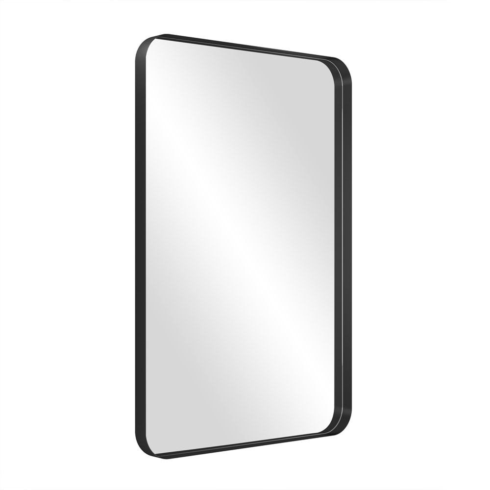 Metal Rectangles Wall Mirror - Black