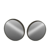 Urban Trends Collection Coated Black Finish Metal Small Round Wall Mirrors (Set of 2)