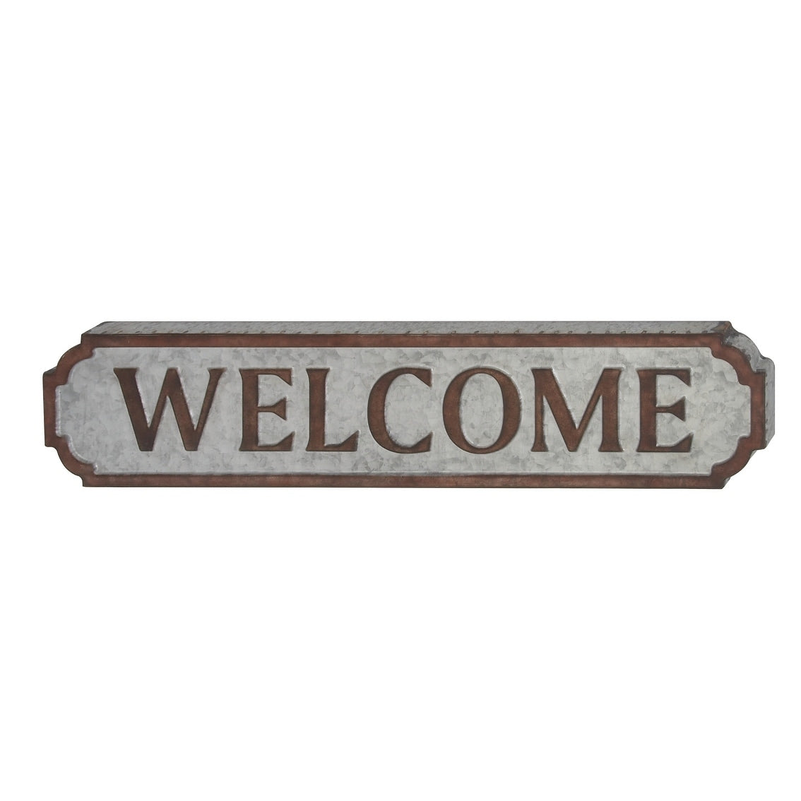 Metal Sign Welcome Wall Decor - Brown - Roche River Decor