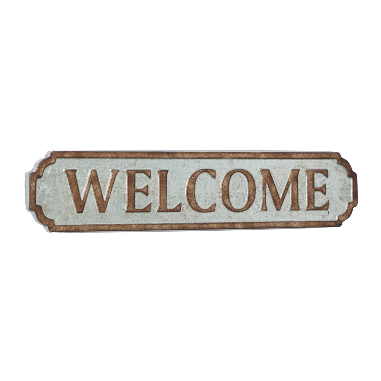 Metal Sign Welcome Wall Decor - Brown - Roche River Decor