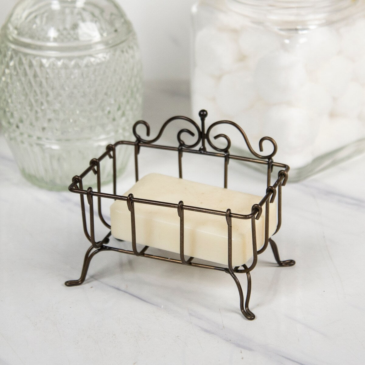 Metal Soap Holder with Natural Finish