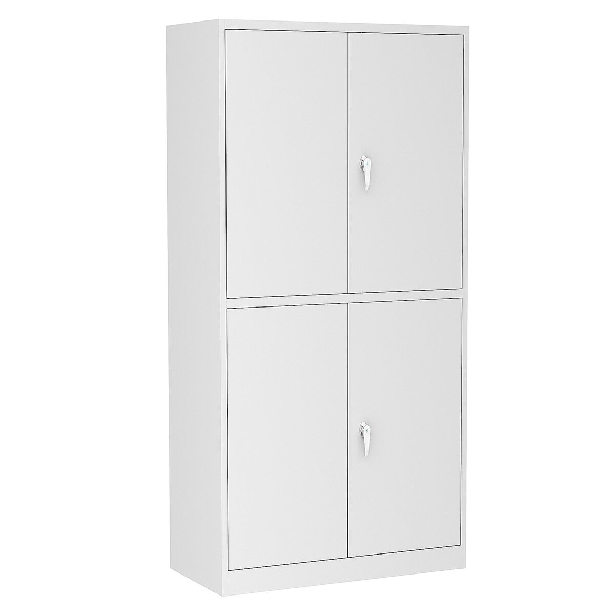 Metal Storage Cabinet Metal Cabinet with 4 Doors and Lock for Home