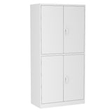 Metal Storage Cabinet Metal Cabinet with 4 Doors and Lock for Home